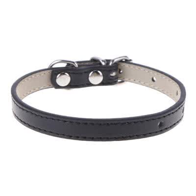 Durable Multicolor Personalized PU Leather Solid Color Pet Dog Collar Neck